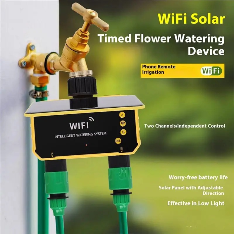 1/2 Outlet WIFI Solar Irrigati - Smart Garden At Home ulasan dan harga