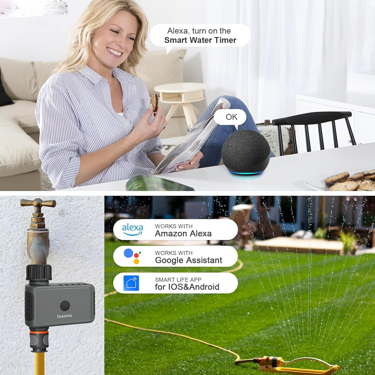 Insoma pengatur waktu air otom - Smart Garden At Home ulasan dan harga