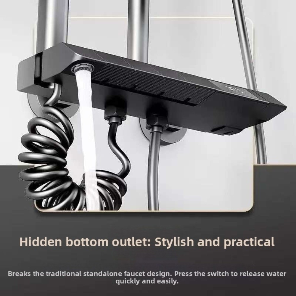 Sistem Shower Abu-abu Tekanan  - Rain Gauge Digital ulasan dan harga