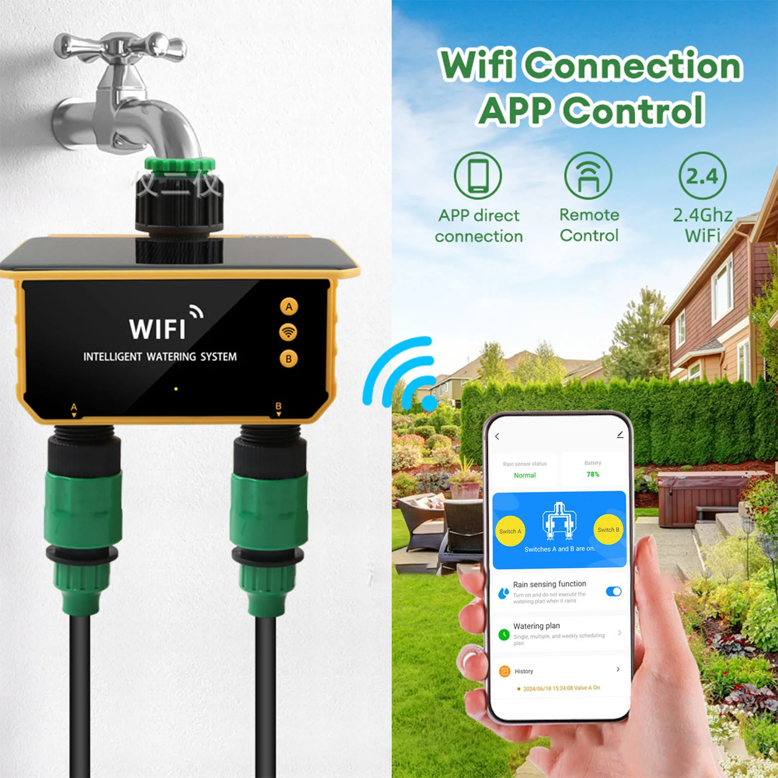 Timer Irigasi Cerdas WiFi Tena - Smart Garden Solar ulasan dan harga