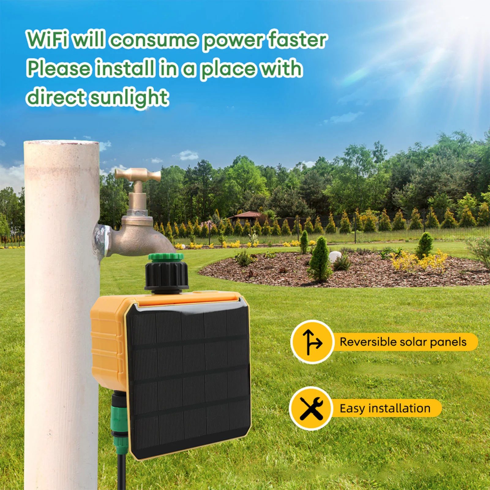 Timer Irigasi Cerdas WiFi Tena - Smart Garden Solar ulasan dan harga