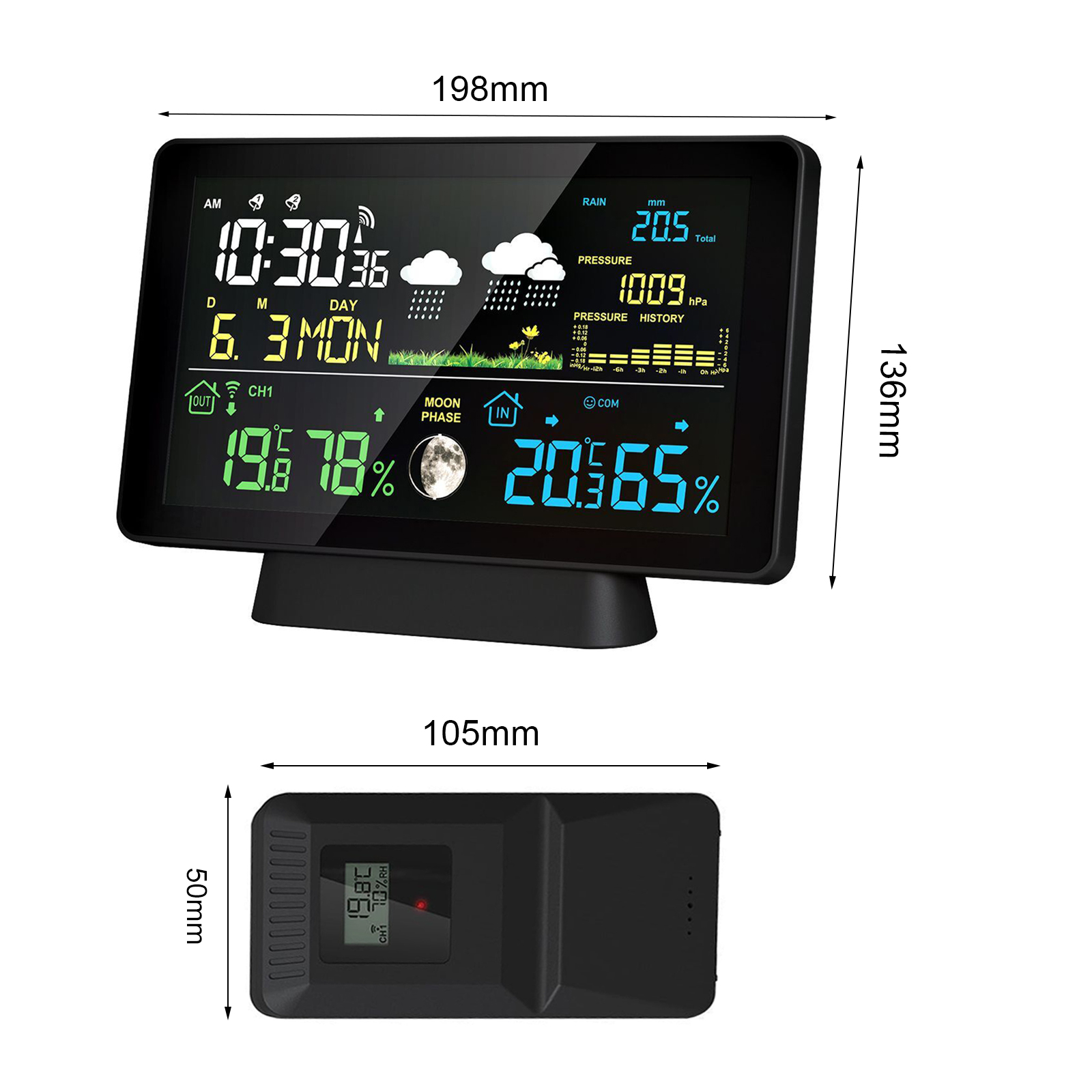 Termometer stasiun cuaca nirka - Rain Gauge Digital ulasan dan harga